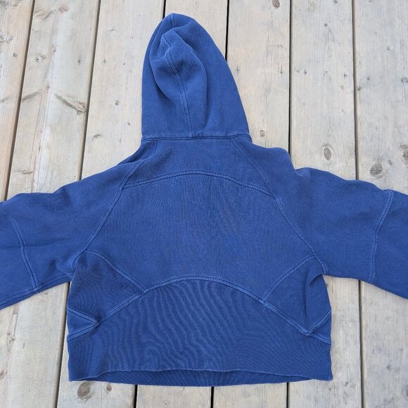 Lululemon Blue Oversize Cropped Half Zip Scuba Hoodie - Picture 8 of 8